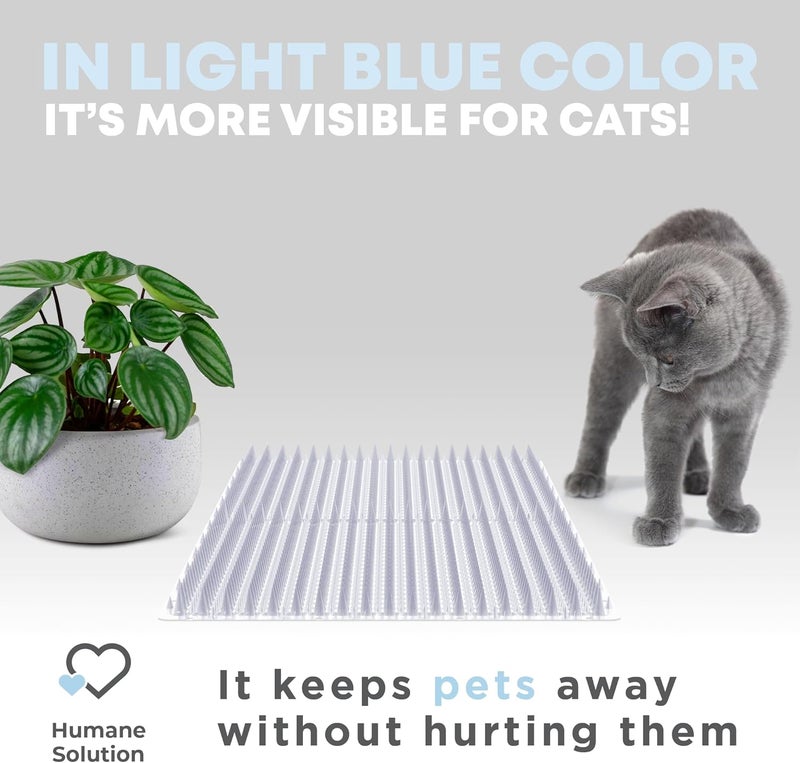 Petfolio 12 Pack Upgraded Scat Mat For Cats - 16 x 13 Inch Cat Repellent Mat With Uneven Spikes Is An Effective Pet Training Mat Device For Cat Repellent Indoor & Outdoor To Deter Cats & Other Animals - Image 3